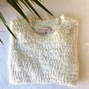 🌿 Philosophy textured off white sweater